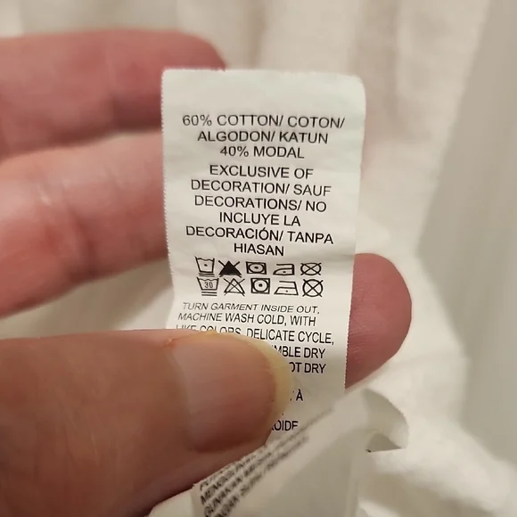 Lucky Brand White Lace Accent Top 3x - Picture 6 of 8